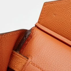 Hermes Orange Epsom Leather Palladium Finish Birkin 30 Bag For Women -Deals Hermes Store luxury women hermes used handbags p658152 005