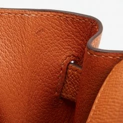 Hermes Orange Epsom Leather Palladium Finish Birkin 30 Bag For Women -Deals Hermes Store luxury women hermes used handbags p658152 008