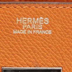 Hermes Orange Epsom Leather Palladium Finish Birkin 30 Bag For Women -Deals Hermes Store luxury women hermes used handbags p658152 011