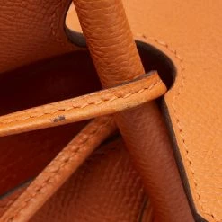 Hermes Orange Epsom Leather Palladium Finish Birkin 30 Bag For Women -Deals Hermes Store luxury women hermes used handbags p658152 015