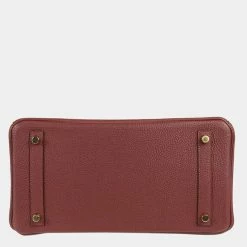 Hermes Rouge Ash Togo Leather Gold Hardware Birkin 30 Bag For Women -Deals Hermes Store luxury women hermes used handbags p658579 003