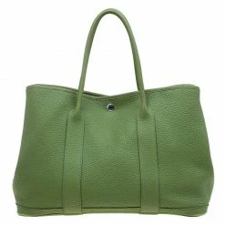 Hermes Green Pelouse Togo Leather Garden Party MM Tote For Women -Deals Hermes Store luxury women hermes used handbags p65882 004