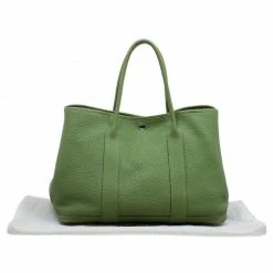 Hermes Green Pelouse Togo Leather Garden Party MM Tote For Women -Deals Hermes Store luxury women hermes used handbags p65882 017