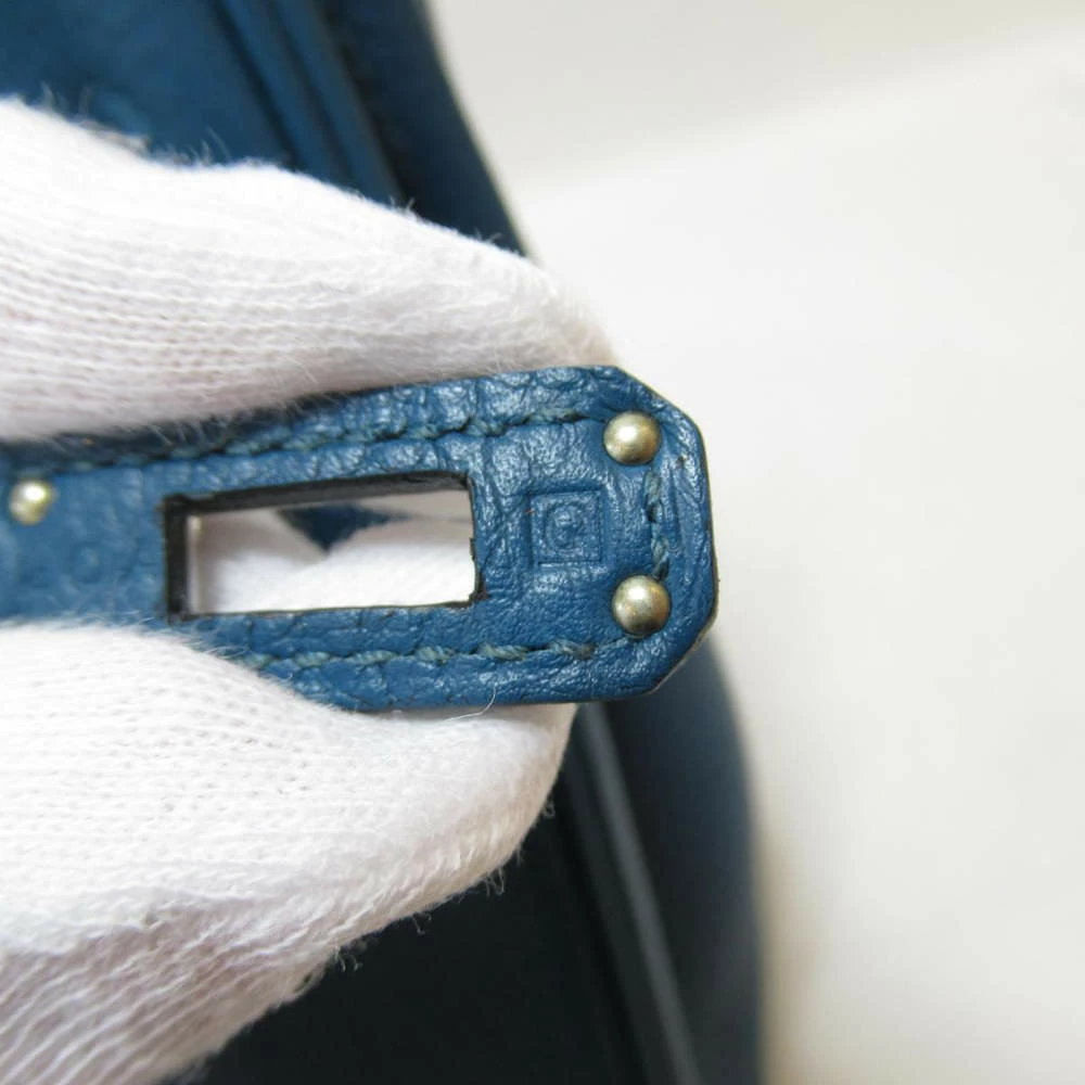 Hermes Blue Togo Leather Palladium Hardware Birkin 25 Bag For Women 8 Hermes Blue Togo Leather Palladium Hardware Birkin 25 Bag For Women - Image 6