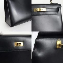 Hermes Black Box Calf Leather Gold Hardware Kelly 28 Bag For Women 24 Hermes Black Box Calf Leather Gold Hardware Kelly 28 Bag For Women -Deals Hermes Store luxury women hermes used handbags p659265 009