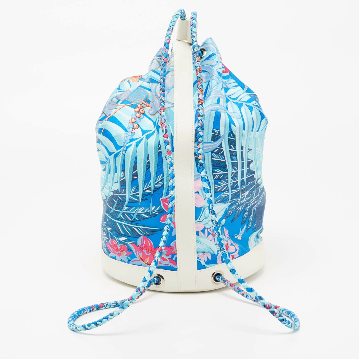 Hermes Multicolor Silk Blend And Leather Soie Cool Bag For Women 6 Hermes Multicolor Silk Blend And Leather Soie Cool Bag For Women - Image 4