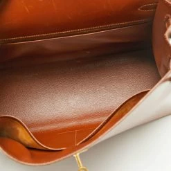 Hermes Gold Box Leather Kelly Gold Finish Sellier 35 Bag For Women -Deals Hermes Store luxury women hermes used handbags p661086 016