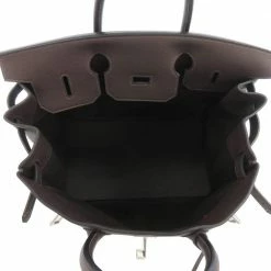 Hermes Brown Togo Leather Palladium Hardware Embroidered HAC Birkin 40 Bag For Women -Deals Hermes Store luxury women hermes used handbags p661179 005