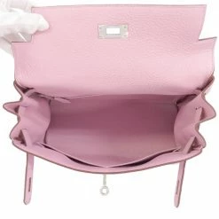 Hermes Pink Taurillon Clemence Palladium Hardware Kelly 28 Retourne Bag For Women 16 Hermes Pink Taurillon Clemence Palladium Hardware Kelly 28 Retourne Bag For Women -Deals Hermes Store luxury women hermes used handbags p661181 008