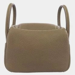 Hermes Grey Taurillon Clemence Leather Mini Lindy 20 Shoulder Bag For Women -Deals Hermes Store luxury women hermes used handbags p661184 008
