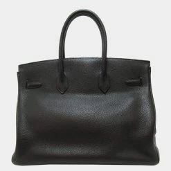 Hermes Black Clemence Birkin 35 For Women -Deals Hermes Store luxury women hermes used handbags p661309 002