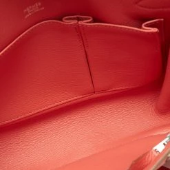 Hermes Rouge Pivoine Togo Leather Jypsiere 28 Bag For Women -Deals Hermes Store luxury women hermes used handbags p661634 012