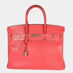 Hermes Hermès Limited Edition Rose Jaipur & Gold Epsom Candy Birkin 35 GHW For Women