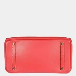 Hermes Hermès Limited Edition Rose Jaipur & Gold Epsom Candy Birkin 35 GHW For Women -Deals Hermes Store luxury women hermes used handbags p662035 009