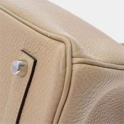 Hermes Beige Veau Crispe Togo Leather Palladium Hardware Birkin 35 Bag For Women -Deals Hermes Store luxury women hermes used handbags p662574 001