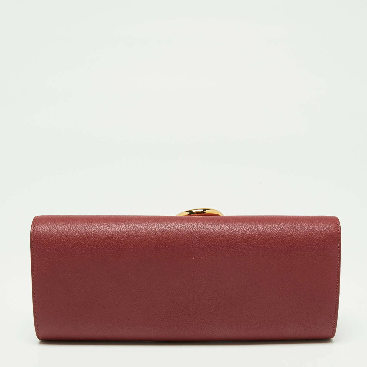 Hermes Rouge Grenat Evercolor Leather Egee Clutch For Women 6 Hermes Rouge Grenat Evercolor Leather Egee Clutch For Women - Image 4