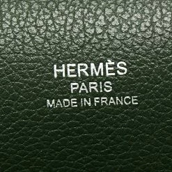 Hermes Vert Anglais Evercolor Leather Palladium Finish Roulis 24 Bag For Women -Deals Hermes Store luxury women hermes used handbags p663957 010