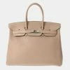 Hermes 35 Grey Veau Crispe Togo Unisex Handbag For Women -Deals Hermes Store luxury women hermes used handbags p664055 001