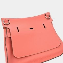 Hermes Pink Taurillon Verso Leather Jypsiere 34 Shoulder Bag For Women -Deals Hermes Store luxury women hermes used handbags p664067 009