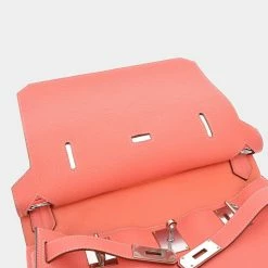 Hermes Pink Taurillon Verso Leather Jypsiere 34 Shoulder Bag For Women -Deals Hermes Store luxury women hermes used handbags p664067 011