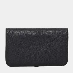 Hermes Black Togo Dogon Long Wallet For Women -Deals Hermes Store luxury women hermes used handbags p665818 005