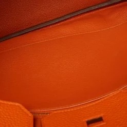 Hermes Orange Togo Leather Gold Finish Birkin 35 Bag For Women -Deals Hermes Store luxury women hermes used handbags p666854 006