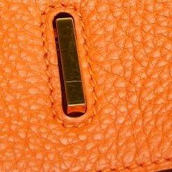 Hermes Orange Togo Leather Gold Finish Birkin 35 Bag For Women -Deals Hermes Store luxury women hermes used handbags p666854 023