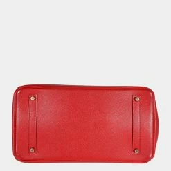 Hermes Hermès Rouge Casaque Epsom Birkin 35 GHW For Women -Deals Hermes Store luxury women hermes used handbags p667433 004