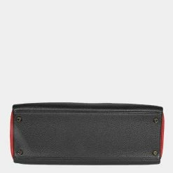 Hermes Hermès HSS Black & Vermillon Togo Retourne Kelly 35 GHW For Women -Deals Hermes Store luxury women hermes used handbags p667435 004