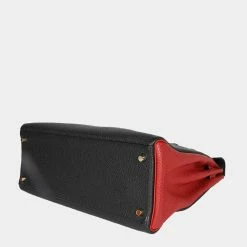 Hermes Hermès HSS Black & Vermillon Togo Retourne Kelly 35 GHW For Women -Deals Hermes Store luxury women hermes used handbags p667435 007