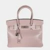 Hermes Hermès Glycine Tadelakt Birkin 30 PHW For Women