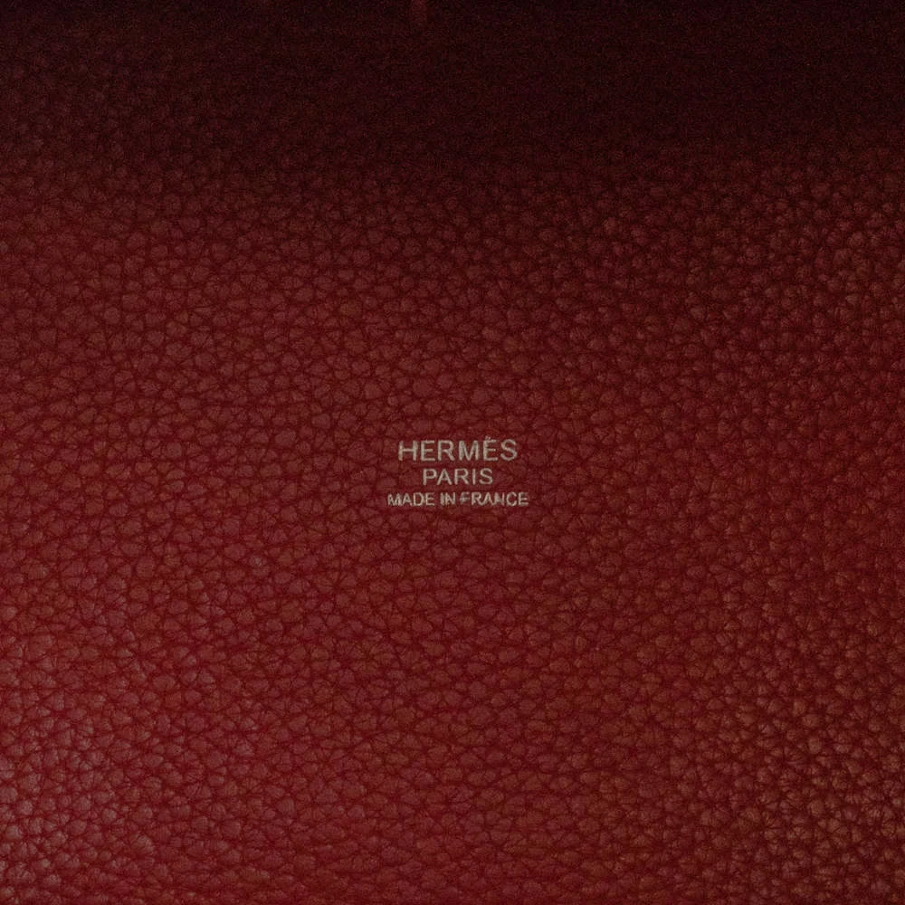 Hermes Red Clemence Leather Picotin Lock 18 Top Handle Bag For Women 8 Hermes Red Clemence Leather Picotin Lock 18 Top Handle Bag For Women - Image 6