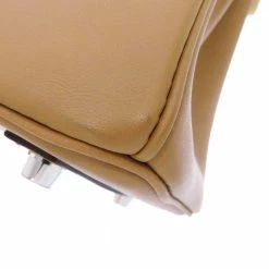 Hermes Brown Swift Leather Palladium Hardware In And Out Birkin 25 Bag For Women -Deals Hermes Store luxury women hermes used handbags p668241 006