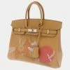 Hermes Brown Swift Leather Palladium Hardware In And Out Birkin 25 Bag For Women 1 Hermes Brown Swift Leather Palladium Hardware In And Out Birkin 25 Bag For Women -Deals Hermes Store luxury women hermes used handbags p668241 009