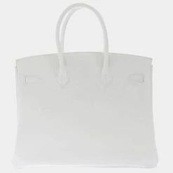 HERMES Birkin Size 35 White Taurillon Clemence For Women -Deals Hermes Store luxury women hermes used handbags p668248 002