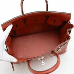 Hermes Birkin Taurillon Clemence Leather Handbag Rouge H For Women -Deals Hermes Store luxury women hermes used handbags p668919 007
