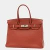 Hermes Birkin Taurillon Clemence Leather Handbag Rouge H For Women 1 Hermes Birkin Taurillon Clemence Leather Handbag Rouge H For Women -Deals Hermes Store luxury women hermes used handbags p668919 008