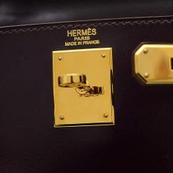 Hermes Kelly Box Calf Leather Handbag,Shoulder Bag Raisin For Women -Deals Hermes Store luxury women hermes used handbags p668925 007