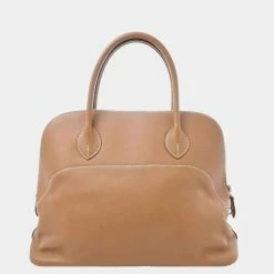 Hermes Bolide Women's Leather Boston Bag,Handbag Brown For Women 12 Hermes Bolide Women's Leather Boston Bag,Handbag Brown For Women -Deals Hermes Store luxury women hermes used handbags p668962 008