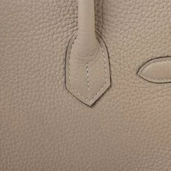 Hermes Birkin Women's Taurillon Clemence Leather Handbag Beige For Women -Deals Hermes Store luxury women hermes used handbags p669000 002