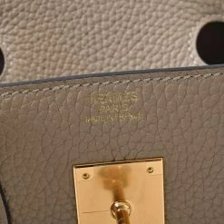 Hermes Birkin Women's Taurillon Clemence Leather Handbag Beige For Women -Deals Hermes Store luxury women hermes used handbags p669000 003