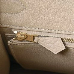 Hermes Birkin Women's Taurillon Clemence Leather Handbag Beige For Women -Deals Hermes Store luxury women hermes used handbags p669000 007