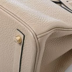 Hermes Birkin Women's Taurillon Clemence Leather Handbag Beige For Women -Deals Hermes Store luxury women hermes used handbags p669000 010