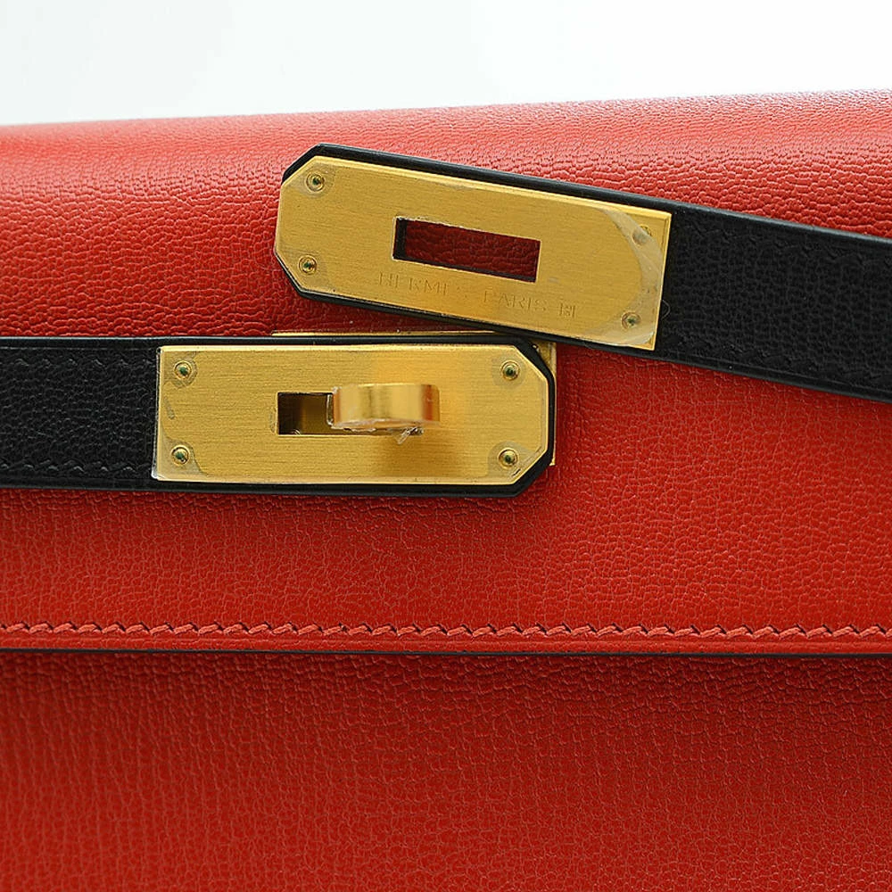 Hermes Kelly Epsom Leather Handbag,Shoulder Bag Black For Women 9 Hermes Kelly Epsom Leather Handbag,Shoulder Bag Black For Women - Image 7