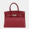 Hermes Birkin Togo Leather Handbag Rouge Grenat For Women 2 Hermes Birkin Togo Leather Handbag Rouge Grenat For Women -Deals Hermes Store luxury women hermes used handbags p669008 002