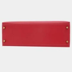 Hermes Kelly Tadelakt Leather Handbag,Shoulder Bag Rouge Vif For Women -Deals Hermes Store luxury women hermes used handbags p669009 002