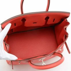 Hermes Birkin Taurillon Clemence Leather Handbag Bougainvillier For Women -Deals Hermes Store luxury women hermes used handbags p669010 001