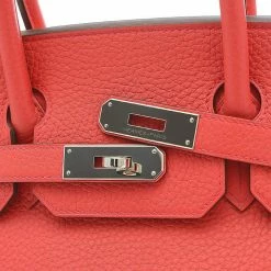 Hermes Birkin Taurillon Clemence Leather Handbag Bougainvillier For Women -Deals Hermes Store luxury women hermes used handbags p669010 004