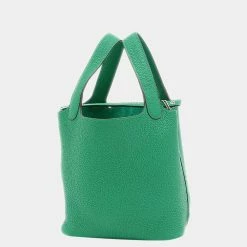 Hermes Picotin Taurillon Clemence Leather Handbag For Women 13 Hermes Picotin Taurillon Clemence Leather Handbag For Women -Deals Hermes Store luxury women hermes used handbags p669017 005