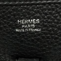 Hermes Black Clemence Leather Evelyne III PM Bag For Women -Deals Hermes Store luxury women hermes used handbags p669101 011